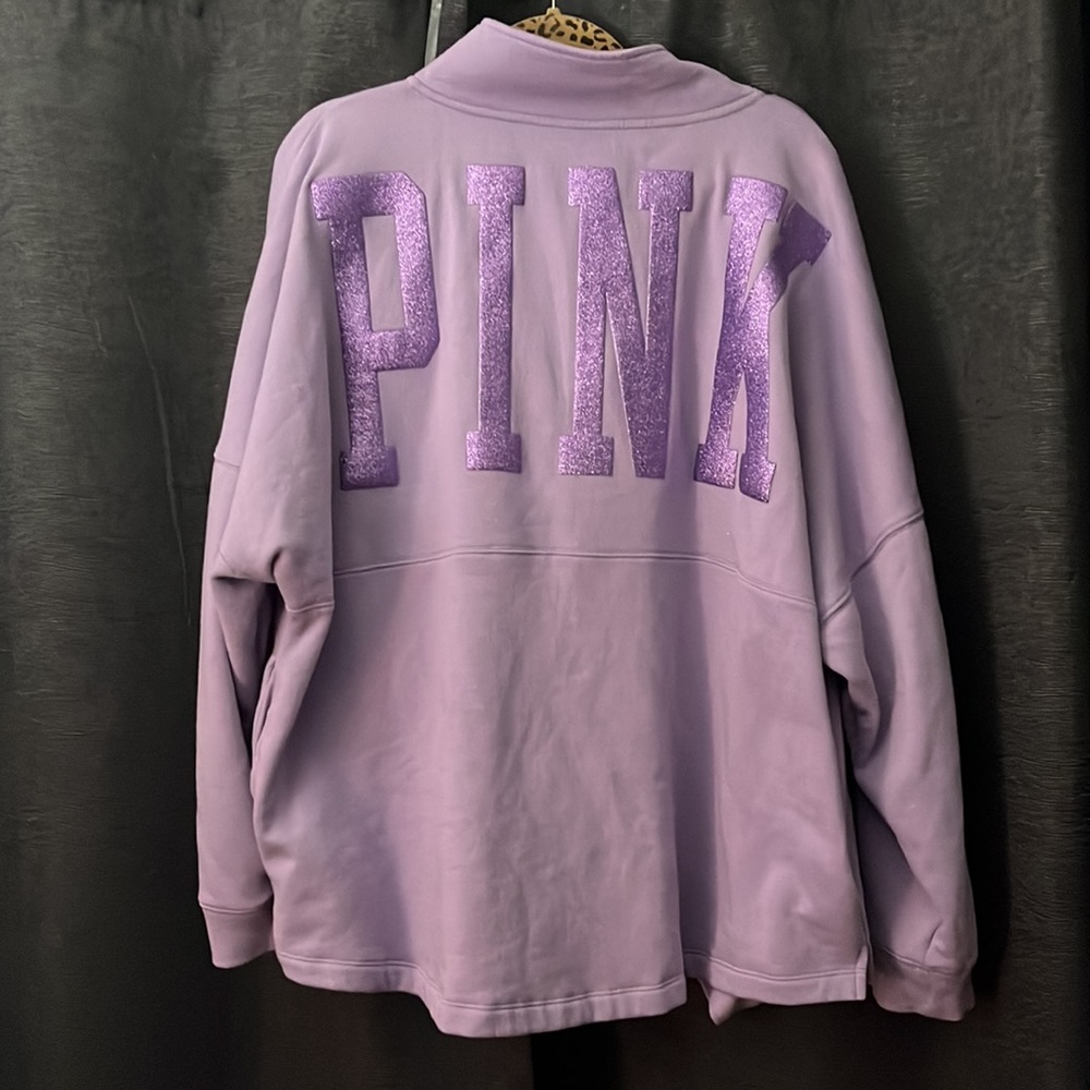 PINK Victoria’s Secret zip hoodie lavender xxl fleece